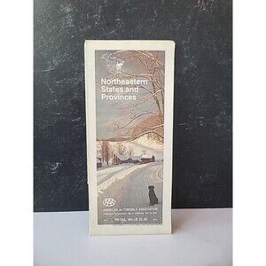 Northeastern States And Provinces AAA Map Vintage